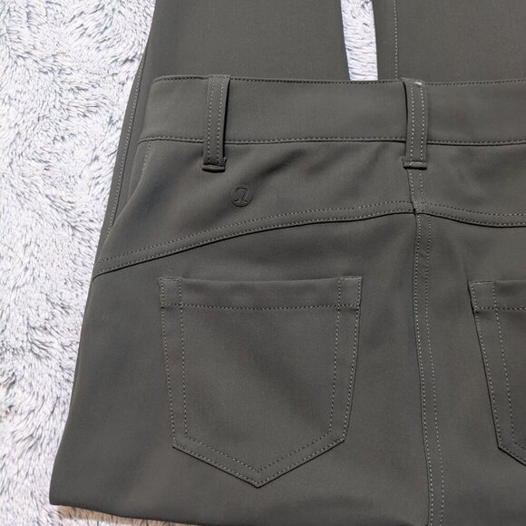 Lululemon Green Pants City Sleek 5 Pocket Pant Office Work Pants Size 2 - Picture 10 of 11